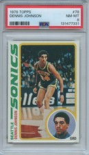 PSA 8 1978 TOPPS BASKETBALL #78 DENNIS JOHNSON **LOOKS MINT**