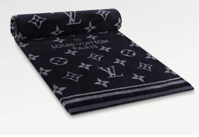 Louis Vuitton Beach Bath Towel Cotton Monogram Eclipse Jacquard