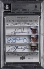 2014 EXQUISITE ENDORSEMENTS TRIPLE JORDAN WOODS MCILROY 6/10 BGS 9 AUTO 10