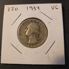 1932 Washington Silver Quarter In Very Good Condition