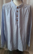 Men's  The J. Peterman Company Partial button front shirt Oversize - XXL