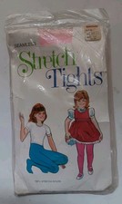 Vintage NOS Montgomery Ward Girls Pink Stretch Tights - Size 7-10