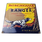 Vintage Winchester Ranger Shot Shells Dog Porcelain Signs - Hunting Sign