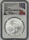 2006 W BURNISHED AMERICAN SILVER EAGLE NGC MS70 CLASSIC BROWN LABEL