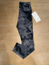 NWT Lululemon Align High-Rise Pant 25" Sz 6 Diamond Dye Pitch Grey Graphite Grey
