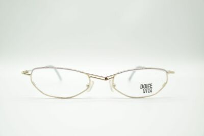 Vintage Casanova DVL 1 Gold Violett oval Brille Brillengestell eyeglasses NOS