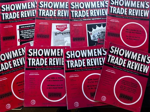 SHOWMEN'S TRADE REVIEW MAGAZINE - Lot of 8 - 1954-1955 Movies, Films, Hollywood