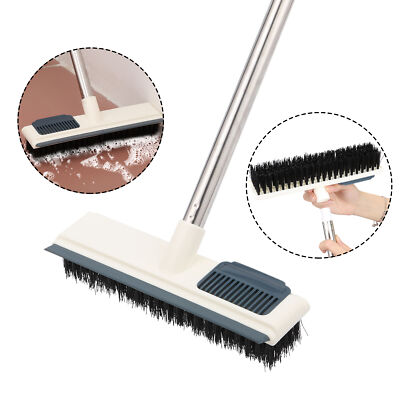 #ad #ad Floor Scrub 2 in 1 Brush Deck Brush Push Broom Extendable Handle Stiff Bristle $10.80