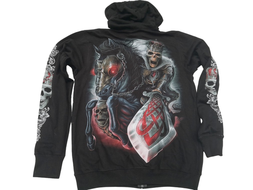Sweat à capuche zippé Rock Eagle Skull King Taille M fin de stock📌4a. - Imagen 4 de 4