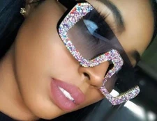TOP Luxury Sunglasses Women Style Brand Fashion Retro Model Diamond Rhinestone