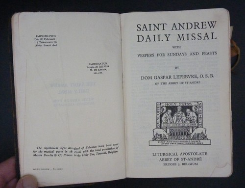 Saint Andrew Daily Missal With Vespers For Sundays And Feasts (1952) - Picture 5 of 11
