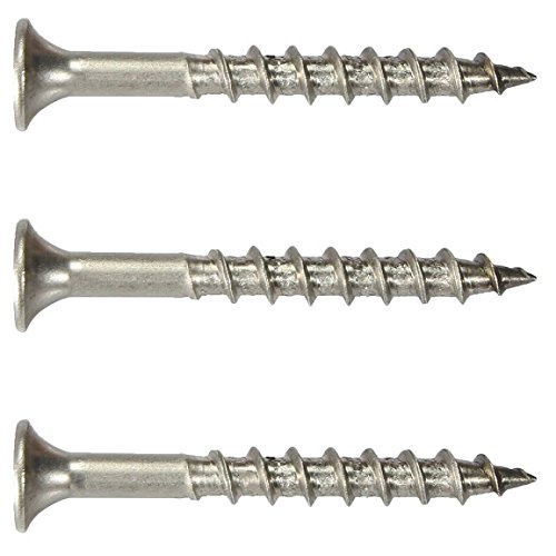 Screws #8 X 1-1/4 Deck Screws Stainless Steel Square Drive Wood/Composite Qty 50
