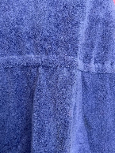 NWT Vintage 70s 80s Jeanette Maternity Blue & Pink Terry Cloth Maxi Dress Sz 16 - Picture 5 of 10