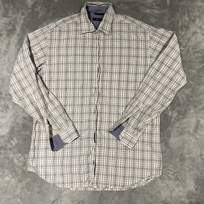 ERMENEGILDO ZEGNA Sport Shirt Mens Sz XL Plaid Check Flannel