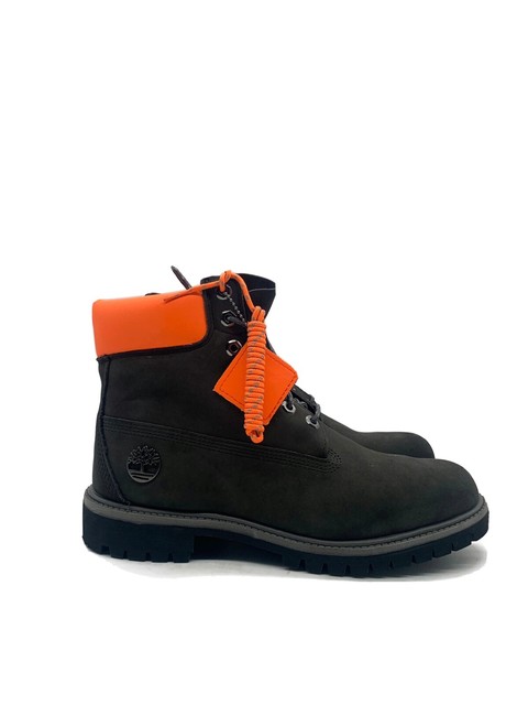black and orange timberland boots
