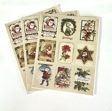 NEW Vintage Eureka Christmas Stickers - 3 Sheets