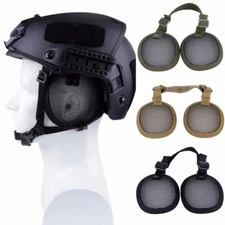 Tactical Airsoft Hunting Steel Net Ear Protection Safety Helmet Accessories
