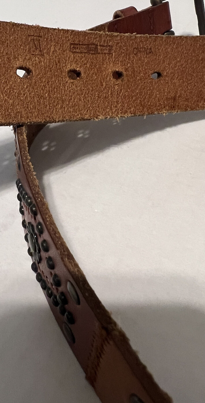 Fossil Studded Leather Patchwork Belt Women’s Siz… - image 6