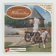 Colonial Williamsburg Virginia 1960's GAF View-Master Packet A-813 Exc. Cond.