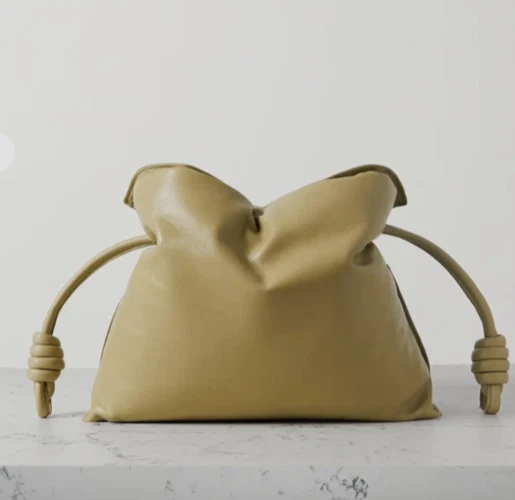 AUTH NWT 2950 Loewe Flamenco Padded Leather Clutch Shoulder Bag