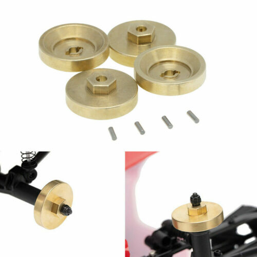 4XGold Brass 4mm Hex Adapter for AXIAL SCX24 AXI90081 AXI00001/00002 1:24 RC Car - Afbeelding 1 van 7