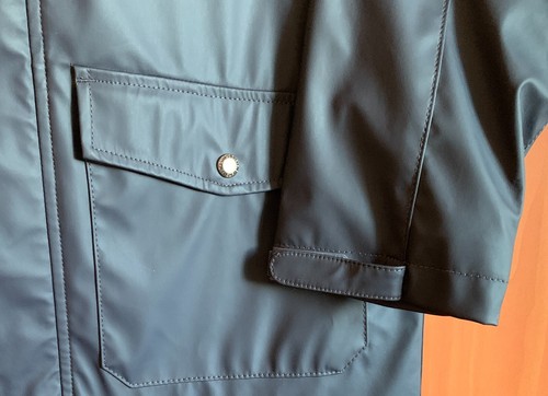 GAP Kids Boy's Raincoat Hooded Jacket Coat Jersey Lining Dark Blue Size 10 NEW - Picture 3 of 7