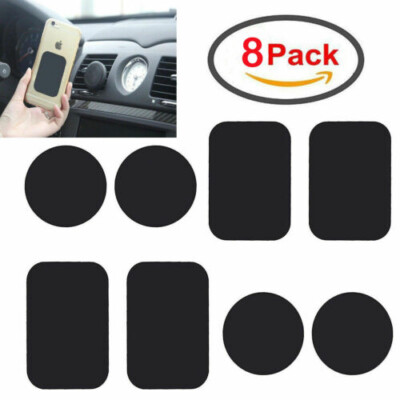 8X Magnetic Car Mobile Phone Holder Mount Metal Plate Sticker