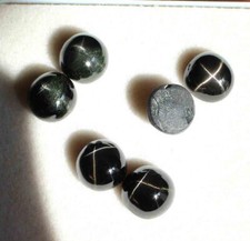 Natural Black Star Round Cabochon Diopside Star Gemstone Lot 8.5 MM 18.80 CT