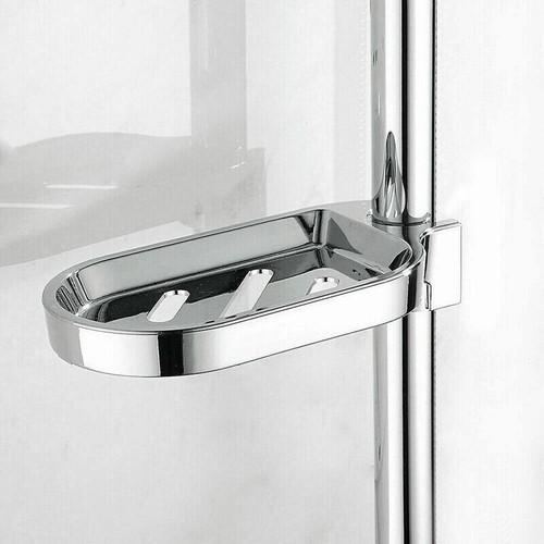 Bathroom Shower Clip-on Soap Dishes Holder Stand Tray Fit for 25mm Tube Home - Picture 8 of 12