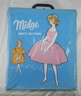 Vintage Barbie Vinyl Trunk - 1963 Midge Barbie's best friend Doll Case - Mattel