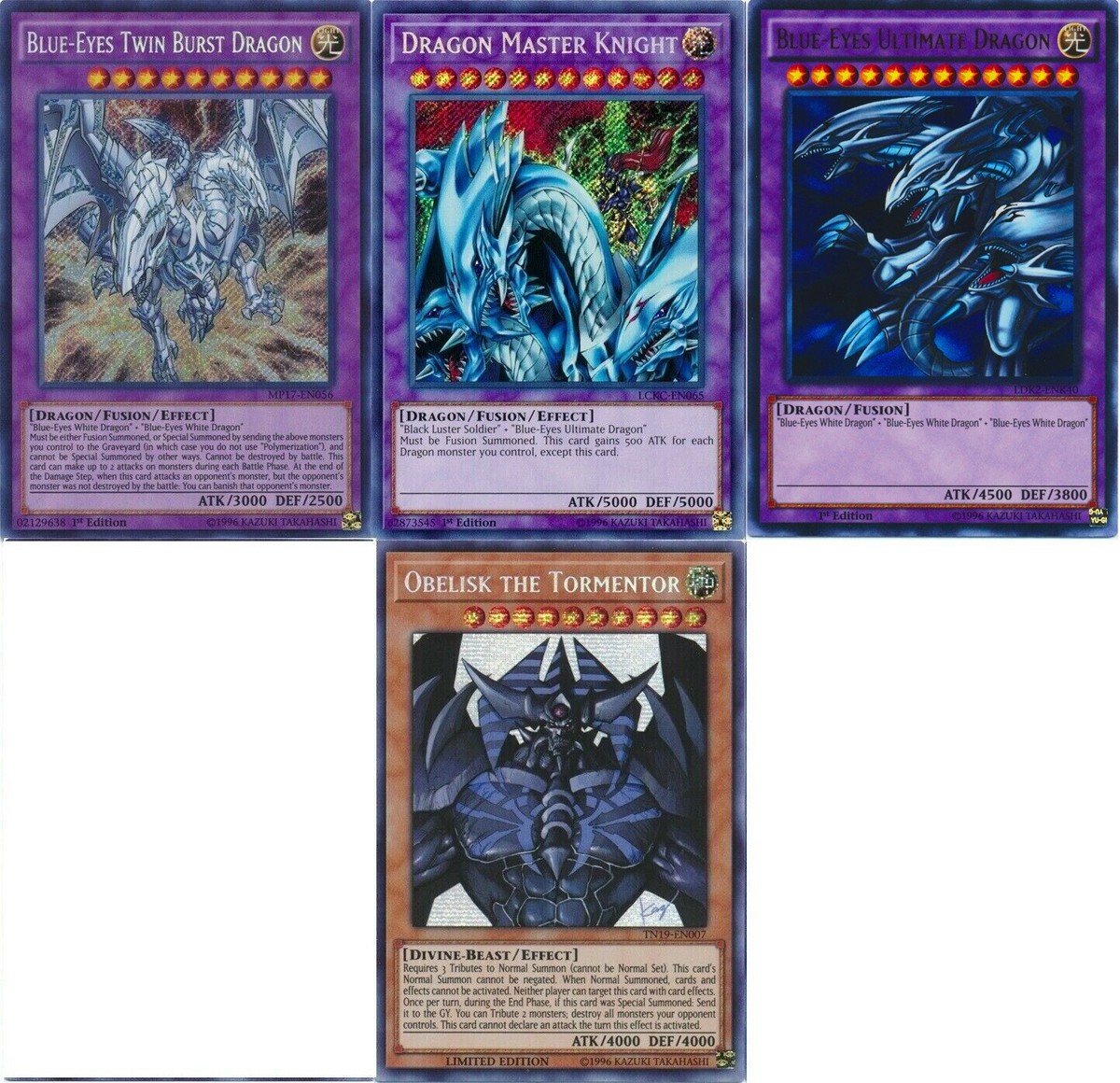 Blue Eyes Ultimate Dragon With Black Luster Soldier