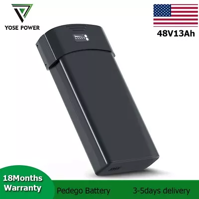 EQIKEPOWER Pedego Electric Bike Battery 48V 13Ah Lithium Ion Rear Ebike Battery Pgoebikes