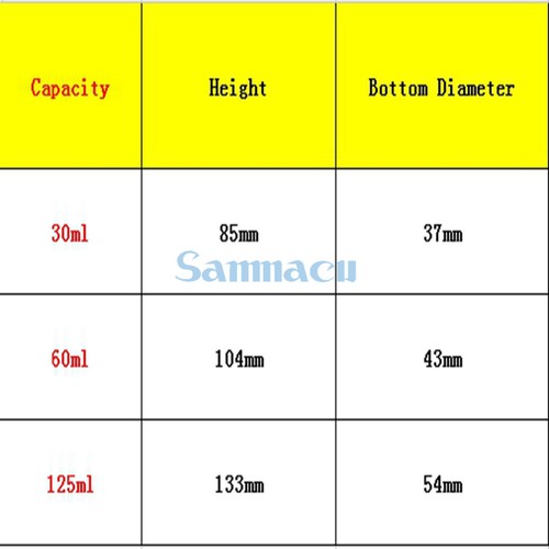 30/60/125ML Clear Glass Dropping Bottle Pipette With Ground Stopper and Dropper - Picture 3 of 25