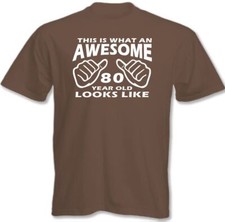 80th Birthday T-Shirt This Is What An Awesome 80 Year Old Looks Like Mens Funny
