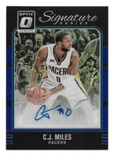 C J Miles 2016-17 Donruss Optic Signature Series Blue Autograph #15  #10/25 Auto
