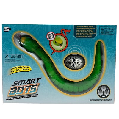 Smart Bots Rechargeable Infrared Snake Green w/ USB Wireless Controller Egg