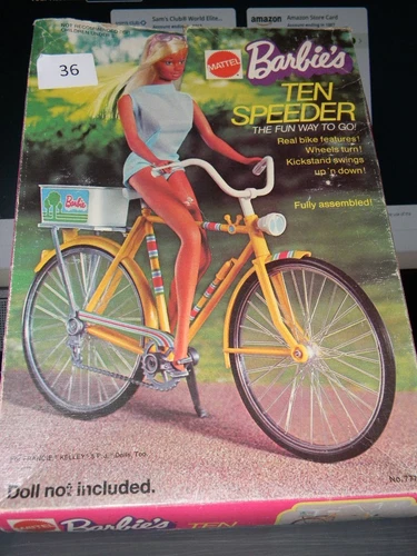 Vintage 1973 Mattel BarbieE Ten Speeder Yellow Bike # 7777 In Original Box NICE