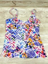 US 38D Sunseeker Tropical Microfiber Quick Dry Swim Top