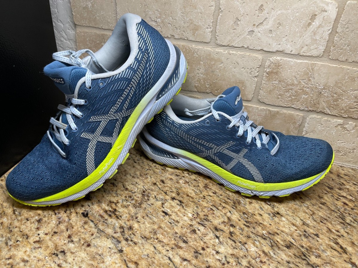 Asics Womens Gel-Cumulus 22 Blue Yellow Running Shoes Size