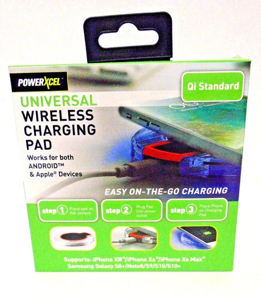 24 универсальных беспроводных зарядных площадки PowerXcel стандарт Qi для Apple и Android - Изображение 2 из 4