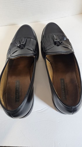 FLORSHEIM Herren Schwarz Leder Quaste Brogue Halbschuh Schuhe 13 D Comfortech - Bild 3 von 7