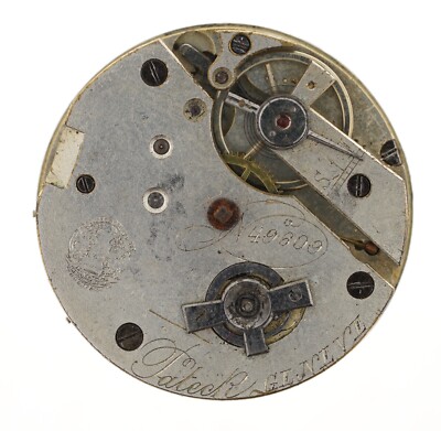 PATECK GENEVE SWISS LEVER POCKET WATCH MOVEMENT SPARES OR REPAIRS H143