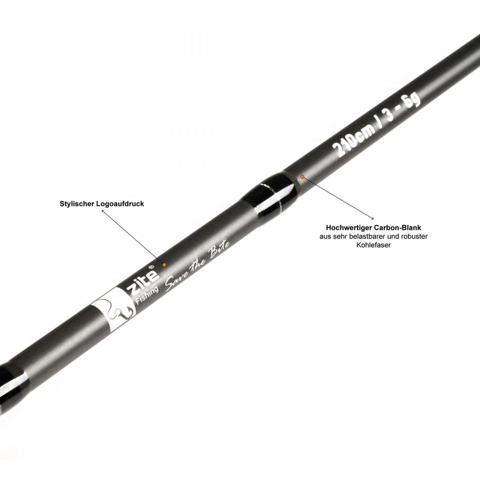 Forellen Spoon Rute Spinnrute Carbon 190-210cm Forellenrute UL Zite Fishing - Bild 3 von 4