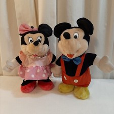 Little Boppers Minnie Mouse  Mickey Mouse Plush Stuffed Dolls Toys 1980's VTG