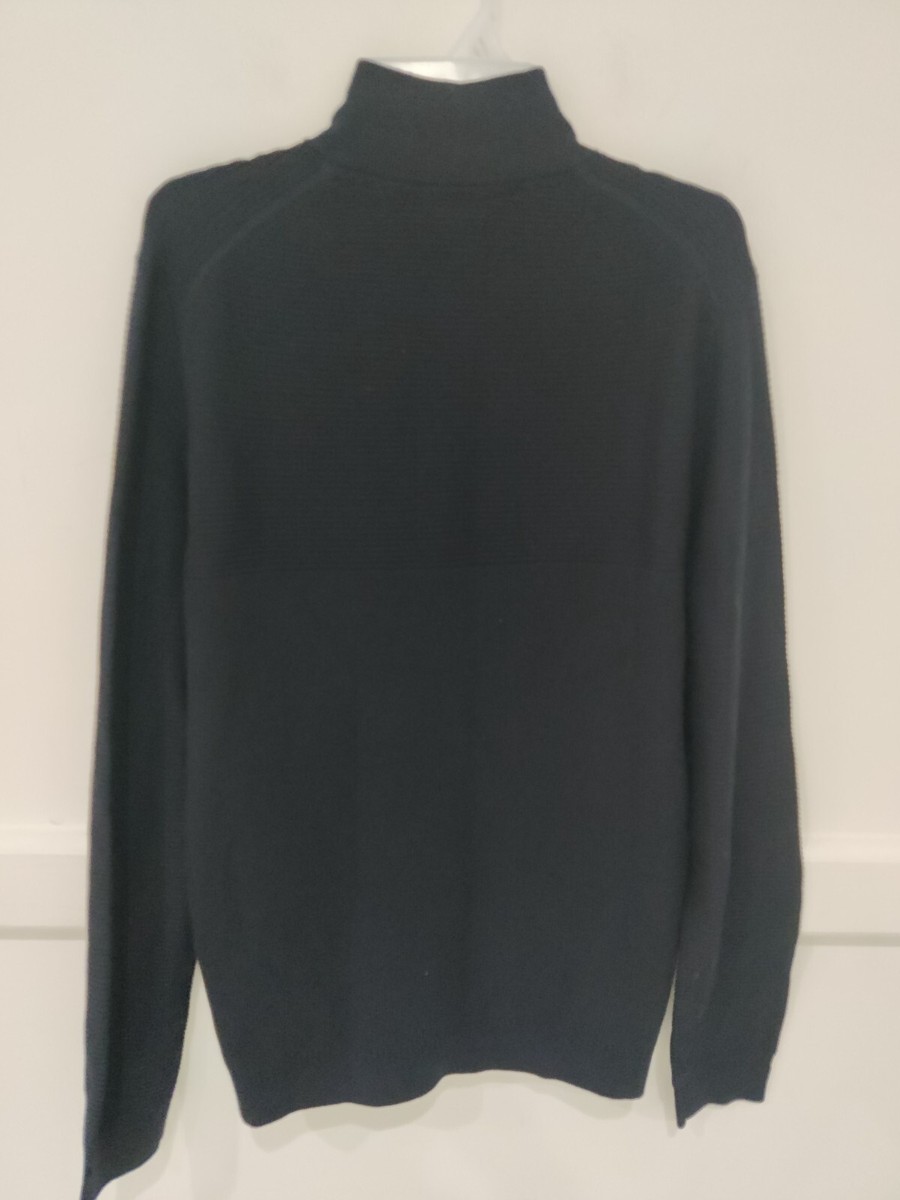 NWT Ted Baker London NEWPORT Half Zip Funnel Neck Jumper Navy Size