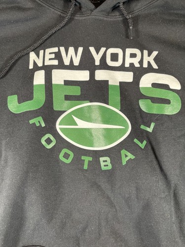 New York Jets Football Logo Men's Size Large Black Hoodie Team Apparel - Picture 2 of 6
