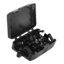 4 Way 10Amp Junction Box Connection Box Black Mains  esd