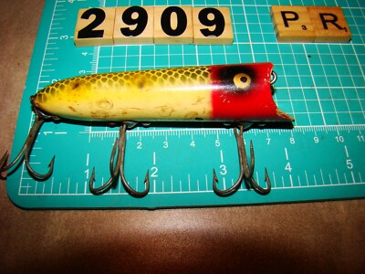 V2909 PR HEDDON LUCKY 13 WOODEN FISHING LURE | eBay