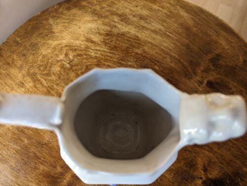 Antique Staffordshire Porcelain Jug Blue on White with Lion Head Spout c. 1820 - Picture 8 of 8