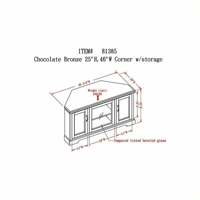 Chapa de madera unidades de entretenimiento y TV stands Brown